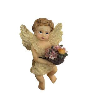 Angel With Flowers‎ Figurine Refrigerator Magnet Resin Home Decor Multcolor